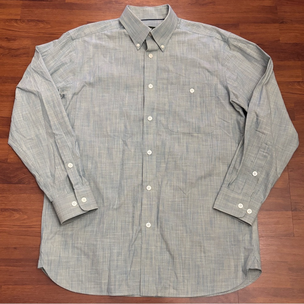 Orvis Long Sleeve Casual Button Down Shirt Green Check Outdoor Mens Size Medium